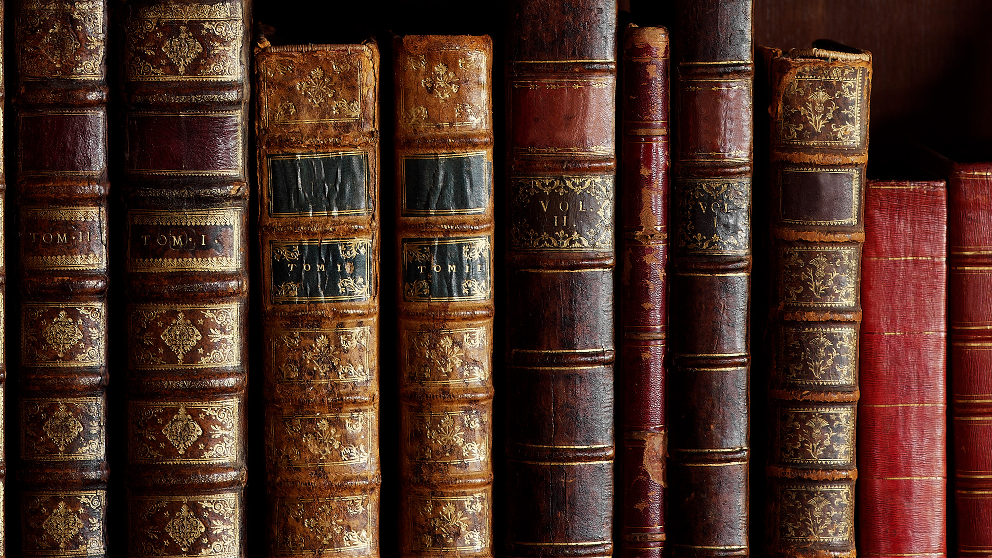 Корешки старинных книг