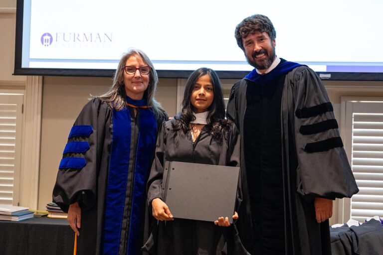 Simran Goel, 'MASD 24, receives her diploma